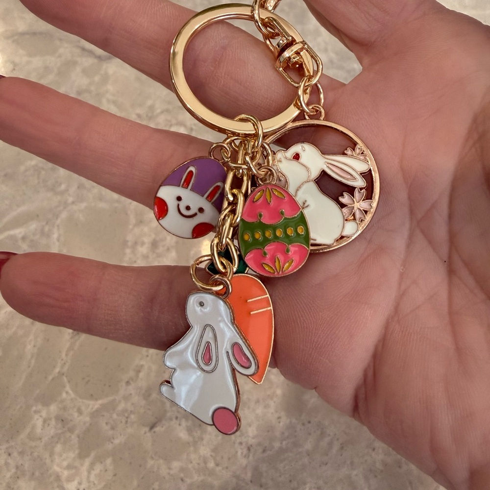 Easter Holiday Enamal Pendant Keychain,Cute Bag Charm - Picture 3 of 4